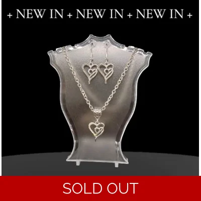 Two Hearts, One Love Parure - Silver